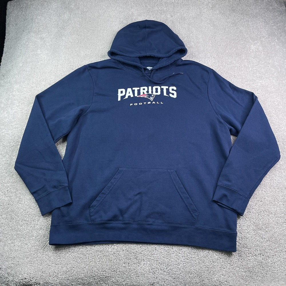 New England Patriots Hoodie Mens 2XL XXL Blue NFL Hooded Sweatshirt Gameday